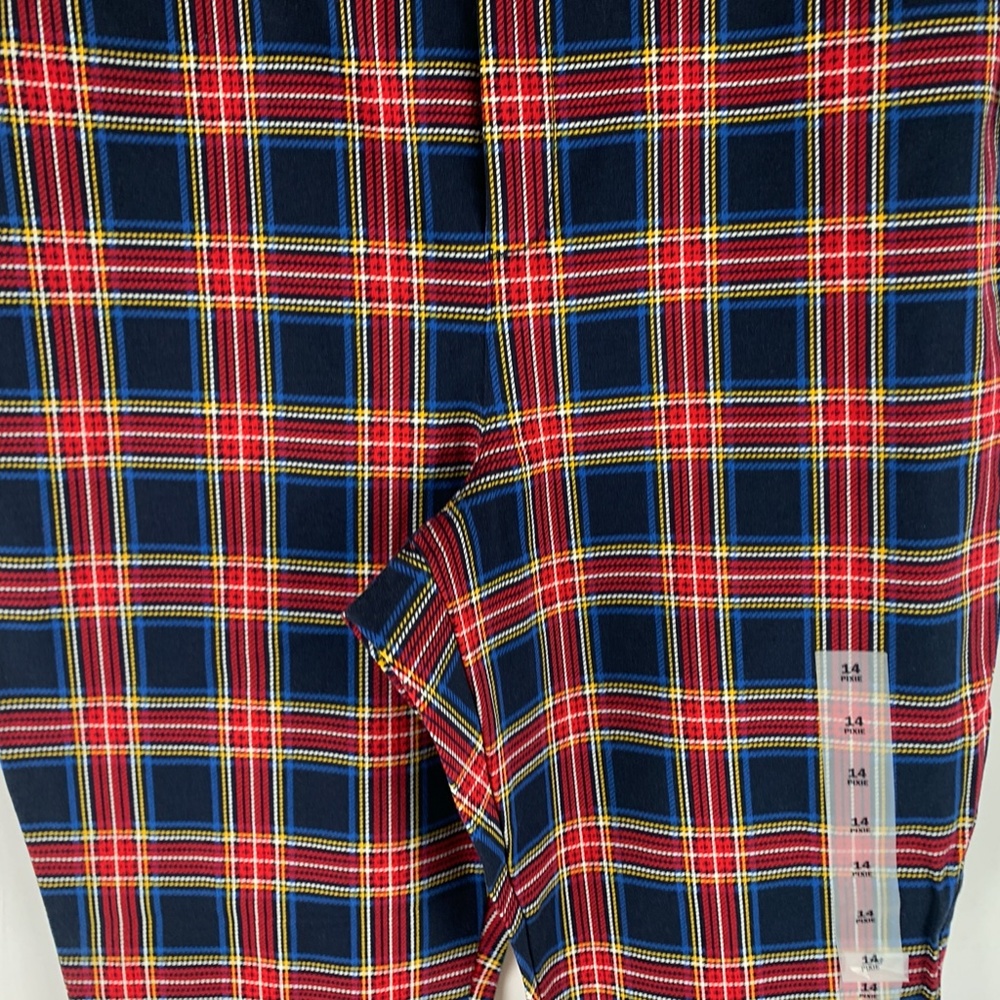 High-Waisted Patterned Pixie Ankle Pants NWT - image 5